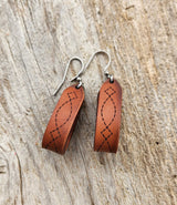 "Latigo" Handmade Genuine Leather Western Earrings