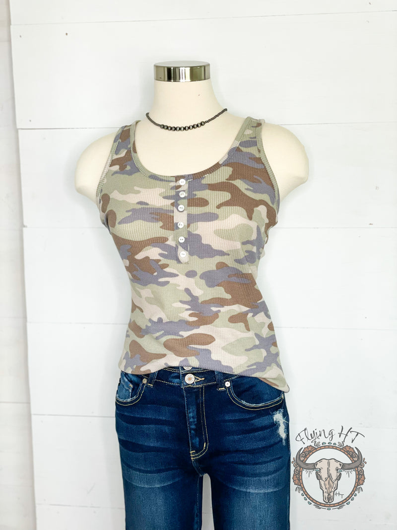 Camo Heather Tank