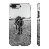 B&W Longhorn Bull iPhone Tough Cellphone Case