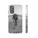 B&W Longhorn Bull Samsung Tough Cellphone Case