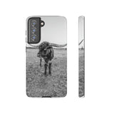 B&W Longhorn Bull Samsung Tough Cellphone Case