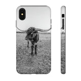 B&W Longhorn Bull iPhone Tough Cellphone Case