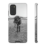 B&W Longhorn Bull Samsung Tough Cellphone Case