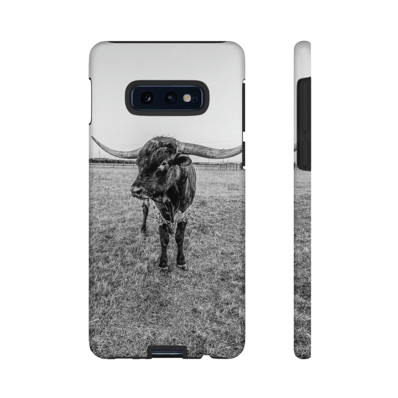 B&W Longhorn Bull Samsung Tough Cellphone Case