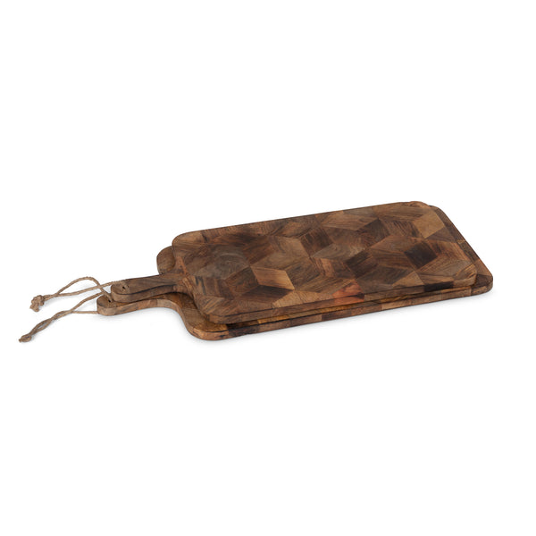 Patterned Wood Chopping Board- Set of 2