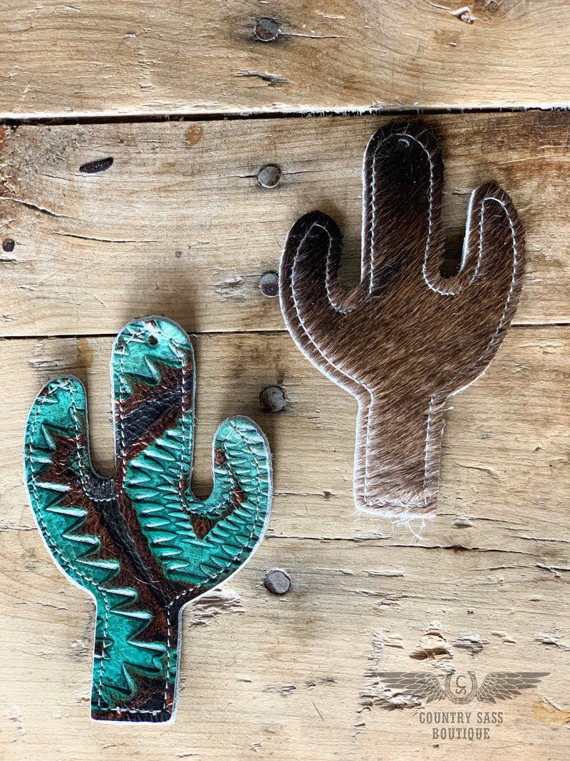 Teal Aztec & Cowhide Cactus Freshener