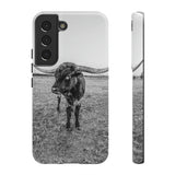 B&W Longhorn Bull Samsung Tough Cellphone Case