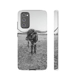 B&W Longhorn Bull Samsung Tough Cellphone Case