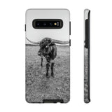 B&W Longhorn Bull Samsung Tough Cellphone Case