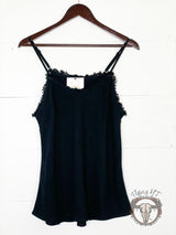 Black Frayed Edge Cami