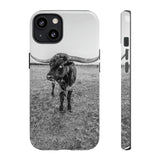 B&W Longhorn Bull iPhone Tough Cellphone Case