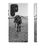 B&W Longhorn Bull Samsung Tough Cellphone Case