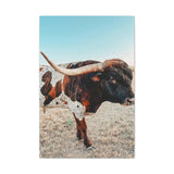 Iron Dragon Longhorn Bull Vertical Canvas