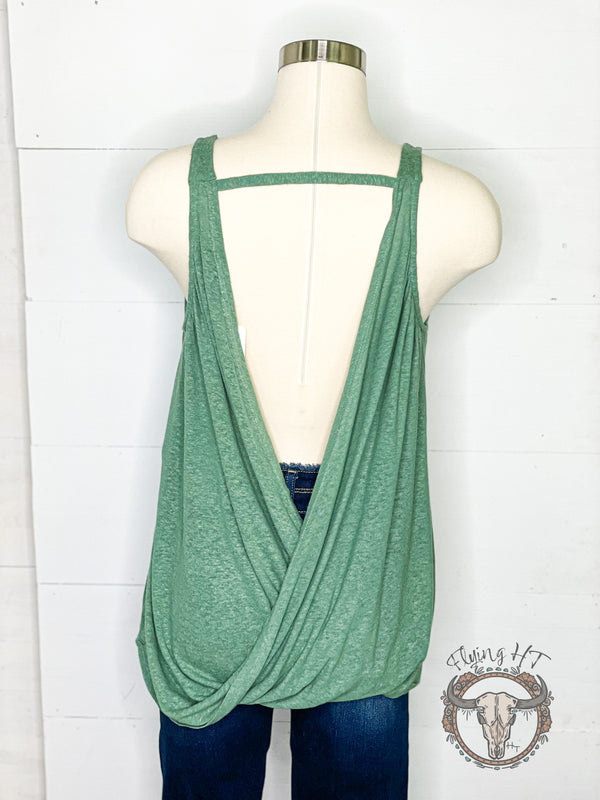 Green Open Back Tank