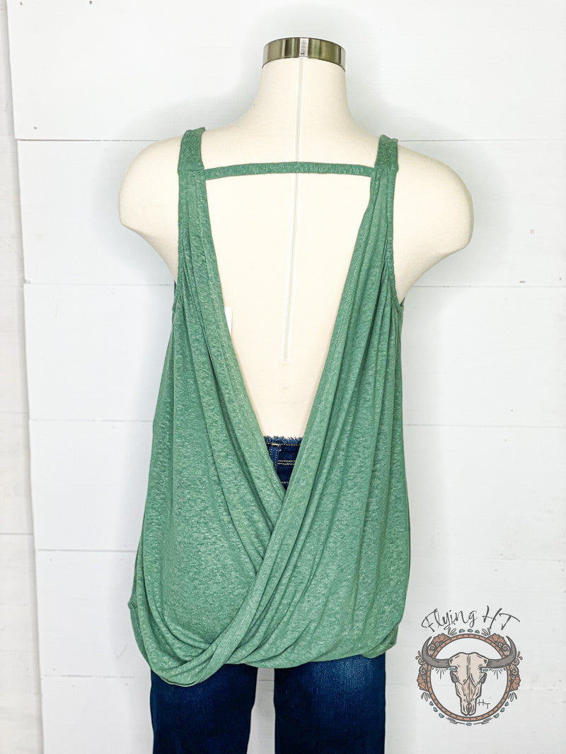 Green Open Back Tank