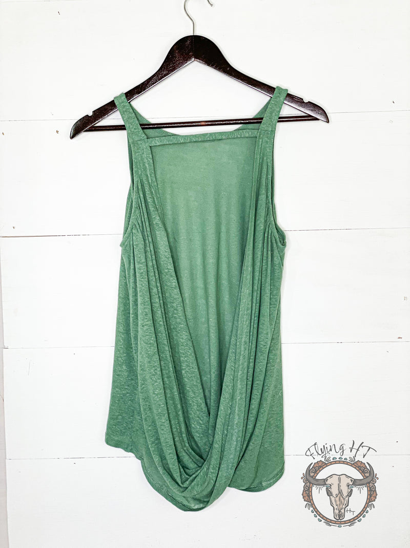 Green Open Back Tank