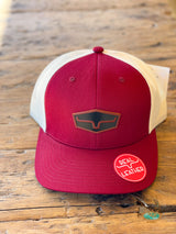 Kimes Maroon Box Seat Hat