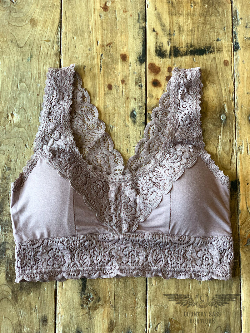 Midnight Lace Trim Bralette