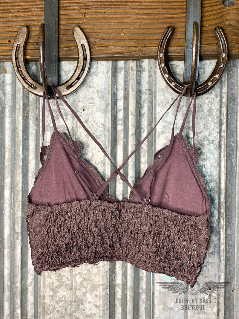 Midnight Raschel Lace Bralette