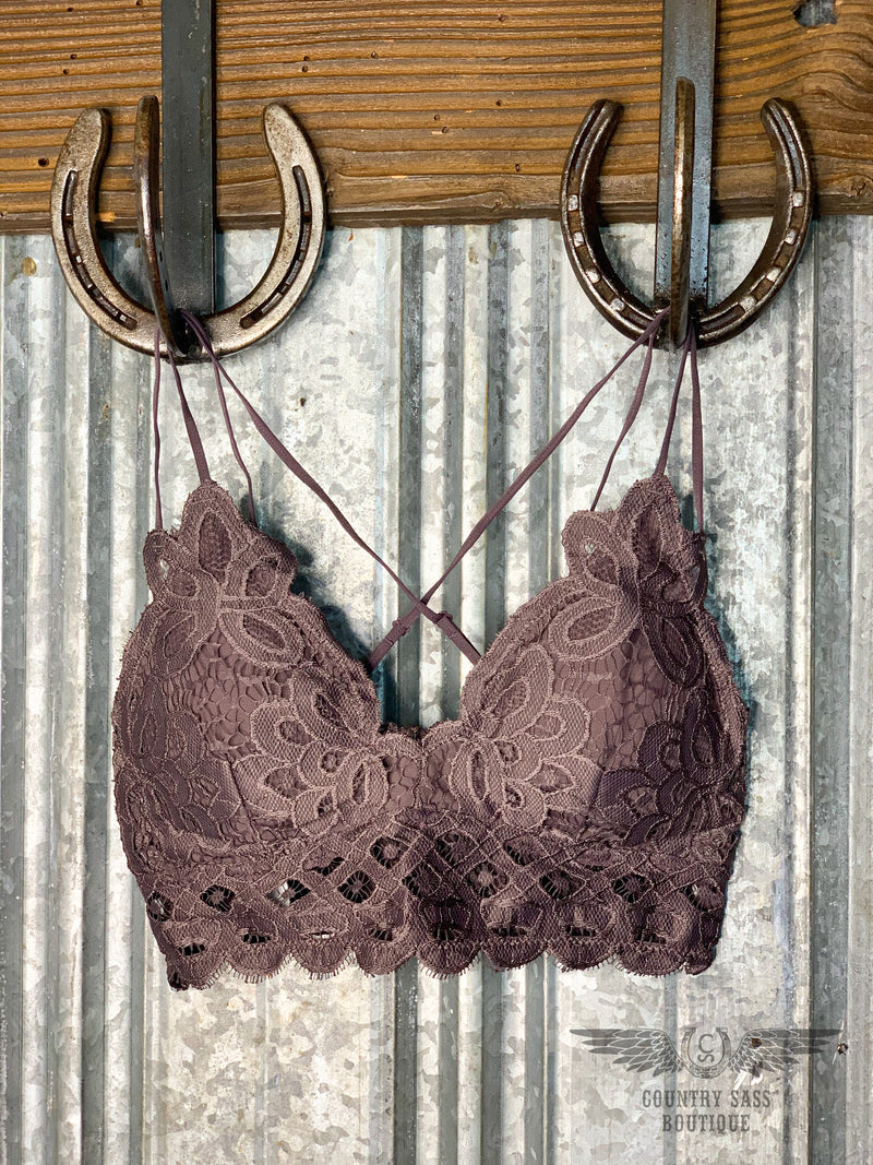 Midnight Raschel Lace Bralette