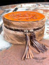 Tooled Leather & Cowhide Jewelry Case